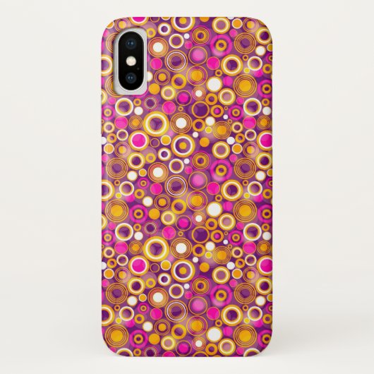 Coques Case-Mate iPhone Motif de point violet de polka (Dos)