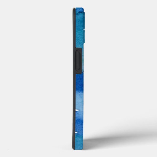 Coques Case-Mate iPhone Motif de points - bleu et vert (Verso / Droite)