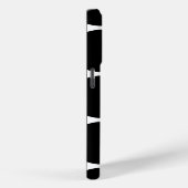 Coques Case-Mate iPhone Motif de points noirs - Initiale personnalisée (Verso / Droite)