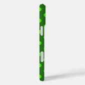 Coques Case-Mate iPhone Motif de points noirs verts sur fond vert  (Verso / Droite)