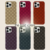 Coques Case-Mate iPhone Motif de points rose pastel Nom personnalisé Initi