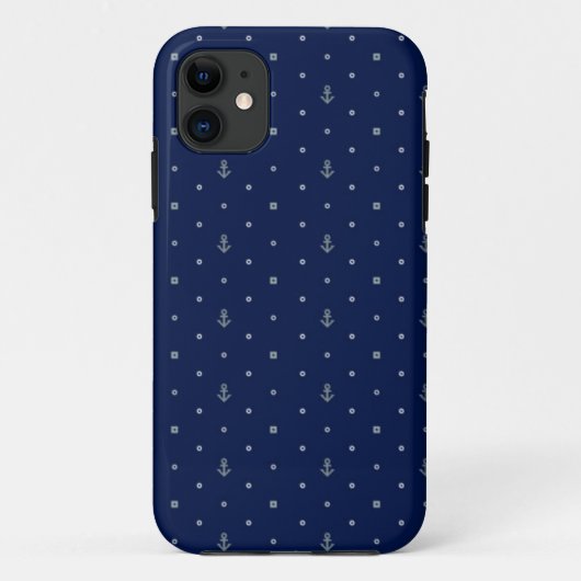 Coques Case-Mate iPhone Motif de pois d'Ancre (Dos)