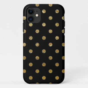 Coque Case-Mate Pour iPhone motif de pois imprimé d'or