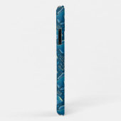 Coques Case-Mate iPhone Motif de poisson bleu (Dos/Droite)