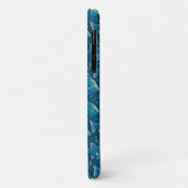 Coques Case-Mate iPhone Motif de poisson bleu (Dos/Gauche)