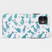 Coques Case-Mate iPhone Motif De Poisson Et D'Amidon (Dos (Horizontal))