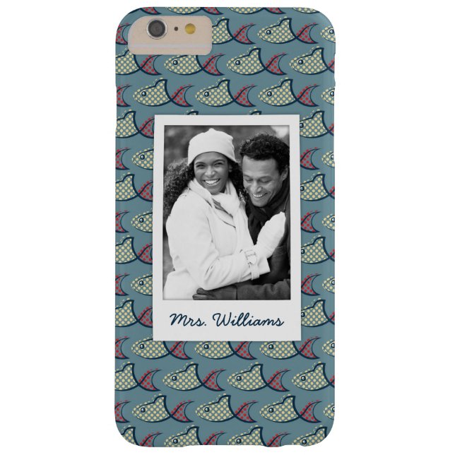 Coques Case-Mate iPhone Motif | de poissons de point de polka votre photo (Dos)