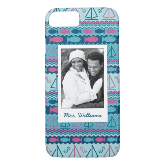 Coques Case-Mate iPhone Motif | de poissons et de voilier d'amusement (Dos)