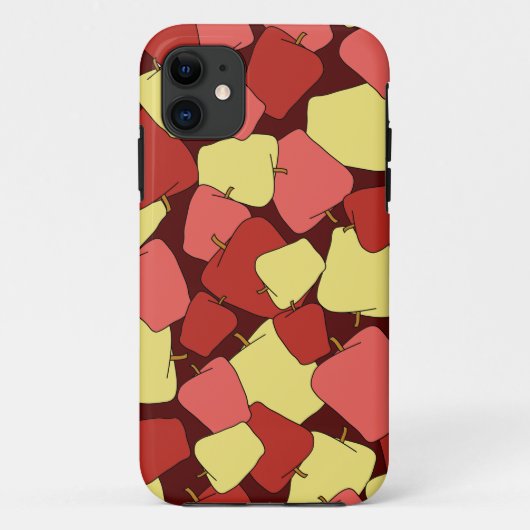 Coques Case-Mate iPhone Motif de pommes rouges et jaunes (Dos)