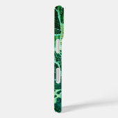 Coques Case-Mate iPhone Motif de poster de animal de léopard vert de monog (Verso / Droite)