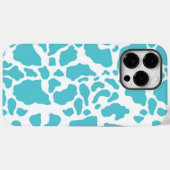 Coques Case-Mate iPhone Motif de Poster de animal de points de vache bleu  (Verso (horizontal))