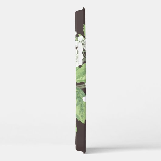 Coques Case-Mate iPhone Motif de printemps, branches vertes sans soudure. (Verso / Droite)