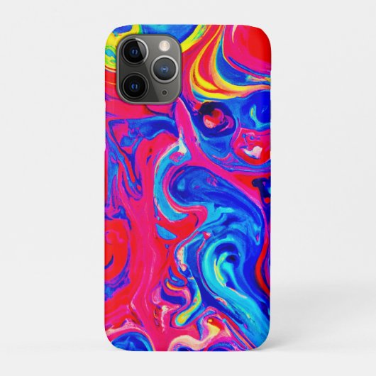 Coques Case-Mate iPhone Motif de projection de couleur vive (Dos)