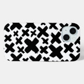 Coques Case-Mate iPhone Motif de projection de peinture noire (Verso (horizontal))