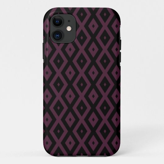 Coques Case-Mate iPhone Motif de prune et de diamant noir (Dos)