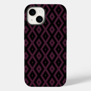 Coque Pour iPhone 14 Motif de prune et de diamant noir