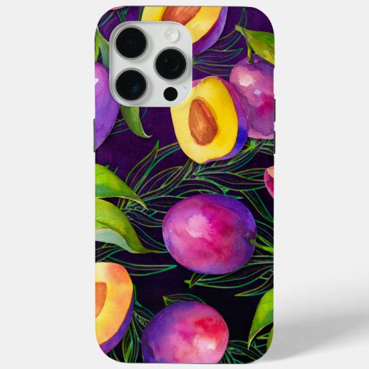 Coques Case-Mate iPhone Motif de prune violette (Verso)