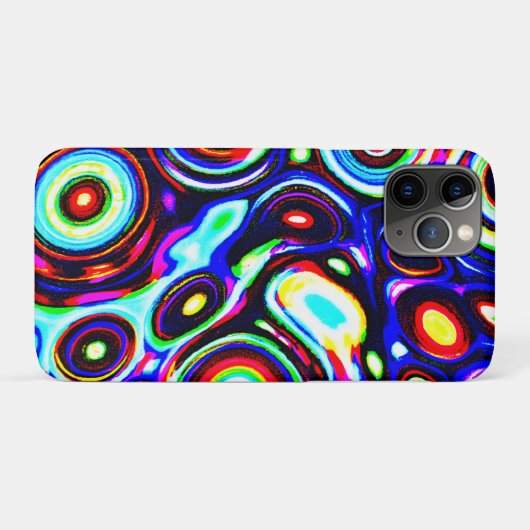 Coques Case-Mate iPhone Motif de pulse de Neon vibrant (Dos (Horizontal))