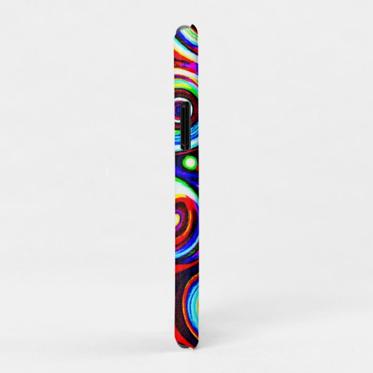 Coques Case-Mate iPhone Motif de pulse de Neon vibrant (Dos/Droite)