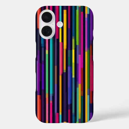 Coques Case-Mate iPhone Motif de rayure verticale néon (Verso)