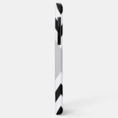 Coques Case-Mate iPhone Motif de rayures Chevron Blanc Noir (Dos/Gauche)