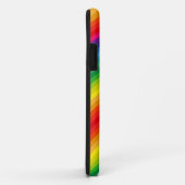Coques Case-Mate iPhone Motif de rayures d'arc-en-ciel (Dos/Droite)