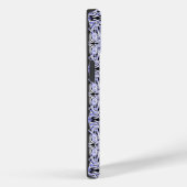 Coques Case-Mate iPhone Motif de répétition Abstrait blanc violet (Verso / Droite)