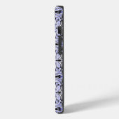 Coques Case-Mate iPhone Motif de répétition Abstrait blanc violet (Verso / Gauche)