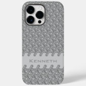 Coques Case-Mate iPhone Motif de répétition industriel gris acier cube (Verso)