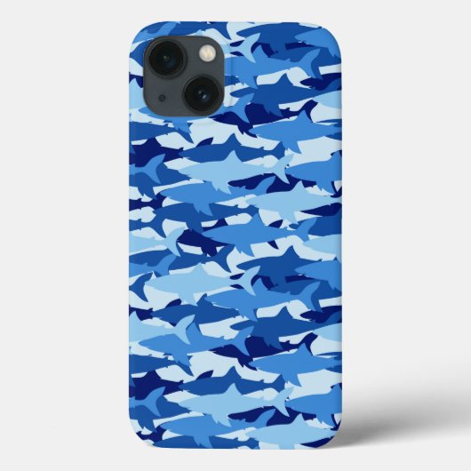 Coques Case-Mate iPhone Motif de requin bleu (Verso)