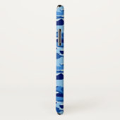 Coques Case-Mate iPhone Motif de requin bleu| Monogramme 2 (Dos/Droite)