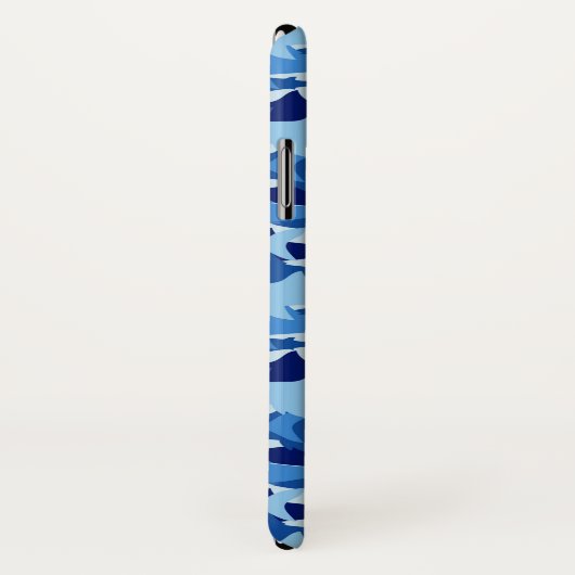 Coques Case-Mate iPhone Motif de requin bleu| Monogramme 2 (Dos/Droite)