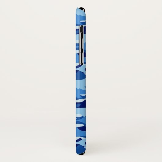 Coques Case-Mate iPhone Motif de requin bleu| Monogramme 2 (Dos/Gauche)