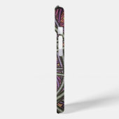 Coques Case-Mate iPhone Motif de réseau céleste Abstrait violet (Verso / Gauche)