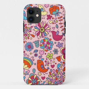 Coques Pour iPhone Motif de ressort avec les fleurs colorées