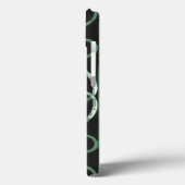 Coques Case-Mate iPhone Motif de rinceaux vert et noir Case-Mate iPhon (Verso / Gauche)