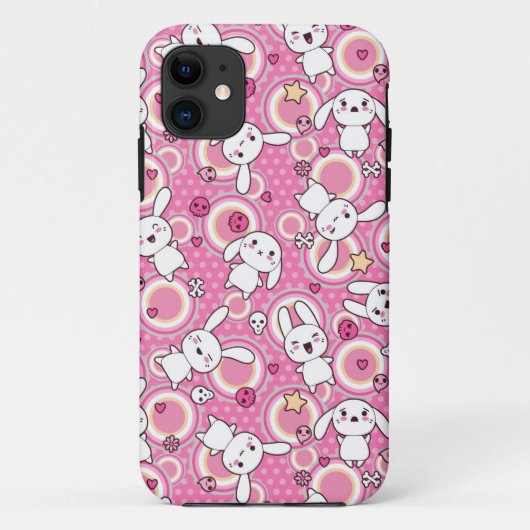 Coques Case-Mate iPhone motif de rose de kawaii (Dos)