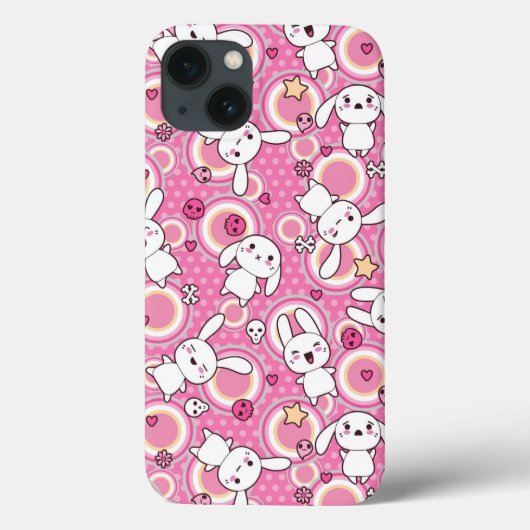 Coques Case-Mate iPhone motif de rose de kawaii (Verso)