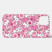 Coques Case-Mate iPhone motif de rose de kawaii (Verso (horizontal))