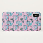 Coques Case-Mate iPhone Motif de rose de palmier (Dos (Horizontal))