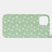 Coques Case-Mate iPhone Motif de rose en vert clair (Verso (horizontal))
