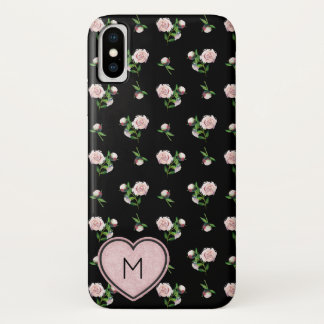 Case-Mate iPhone Case Motif de rose rose époustouflant monogrammé