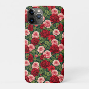 Case-Mate iPhone Case Motif de rose vibrant avec des roses rouges et ros