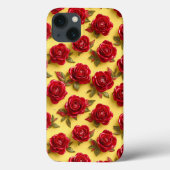Coques Case-Mate iPhone motif de roses rouges 3d (Verso)