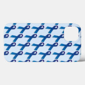 Coques Case-Mate iPhone Motif de rubans bleus (Verso (horizontal))