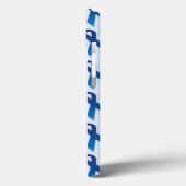 Coques Case-Mate iPhone Motif de rubans bleus (Verso / Gauche)