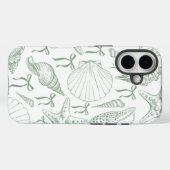 Coques Case-Mate iPhone Motif de rubans de coquillage (Verso (horizontal))