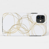 Coques Case-Mate iPhone Motif de script design en or sur blanc (Dos (Horizontal))