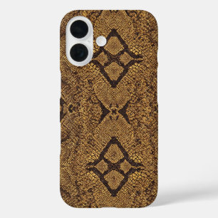 Coques iPhone 16 Motif de serpent à dos de diamant