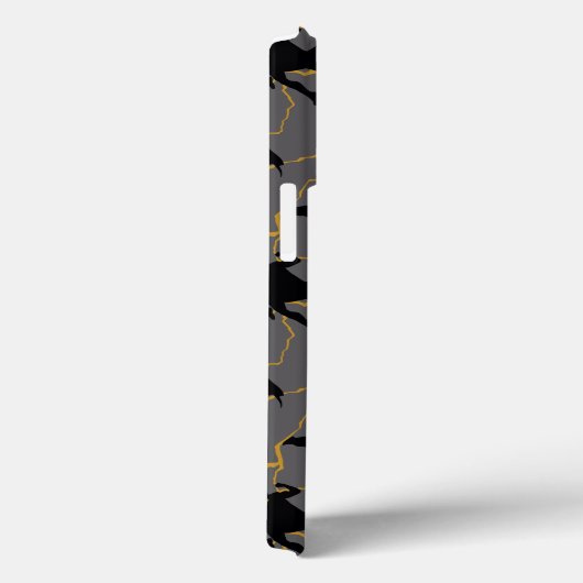 Coques Case-Mate iPhone Motif de silhouette Black Adam Lightning (Verso / Droite)